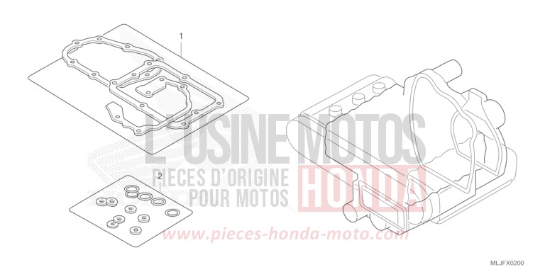 DICHTUNG SATZ B von Gold Wing MAT BALLISTIC BLACK METALLIC (NHA86) von 2025